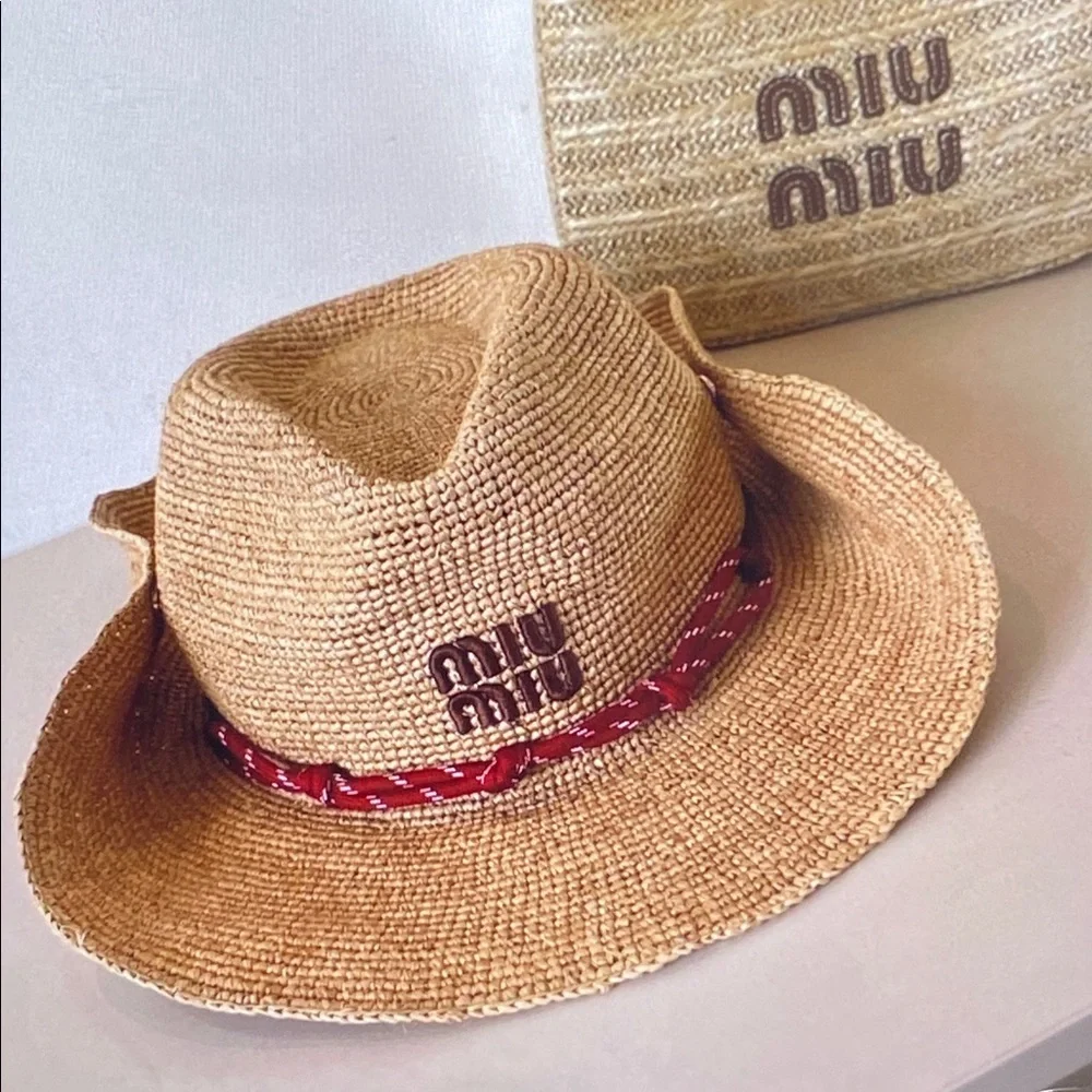 Classic Miu Miu Sun Straw Hat - Picture 4 of 8